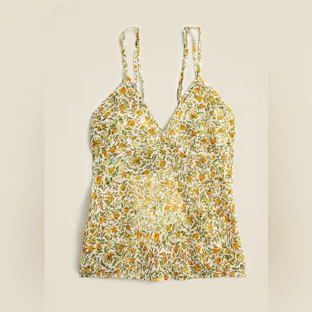 J.Crew crinkle chiffon camisole in floral vine
